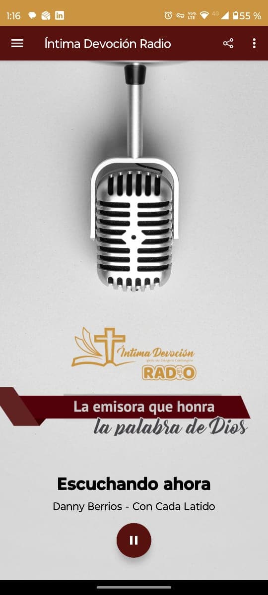 Aplicación Íntima Devoción Radio Preview
